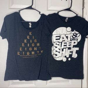 2 women’s small graphic T-shirts